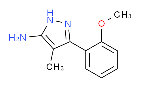 CAS No. 1030618-74-6, 3-(2-Methoxyphenyl)-4-methyl-1H-pyrazol-5-amine