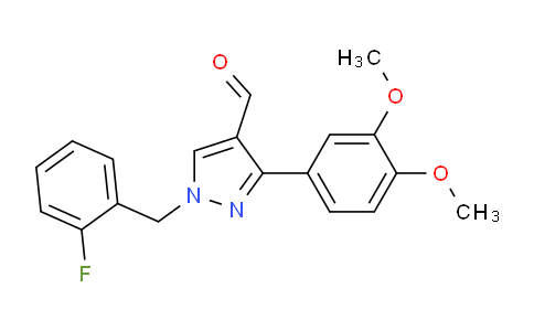 CAS No. 1006479-94-2, 3-(3,4-Dimethoxyphenyl)-1-(2-fluorobenzyl)-1H-pyrazole-4-carbaldehyde