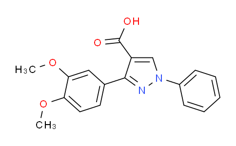CAS No. 379223-64-0, 3-(3,4-Dimethoxyphenyl)-1-phenyl-1H-pyrazole-4-carboxylic acid
