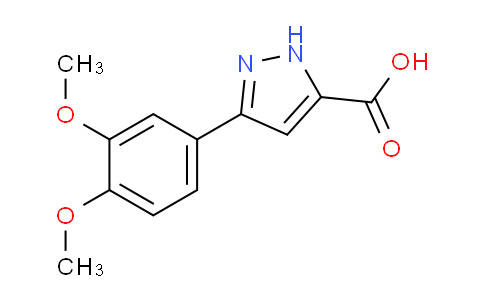 CAS No. 909857-88-1, 3-(3,4-Dimethoxyphenyl)-1H-pyrazole-5-carboxylic acid