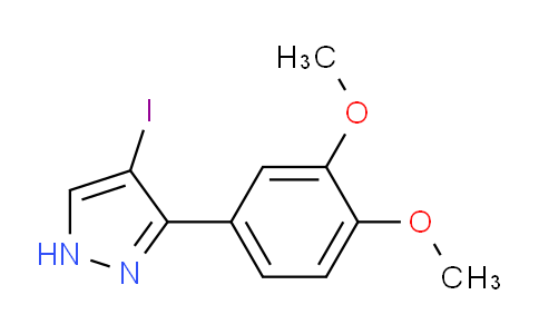 CAS No. 1708168-77-7, 3-(3,4-Dimethoxyphenyl)-4-iodo-1H-pyrazole