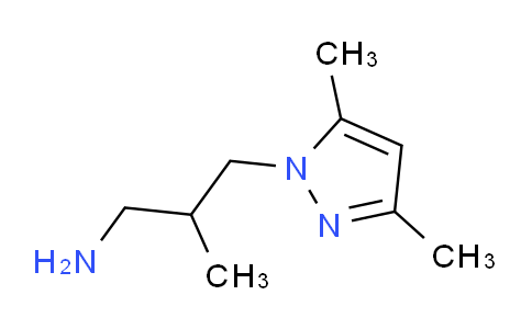 CAS No. 1006348-56-6, 3-(3,5-Dimethyl-1H-pyrazol-1-yl)-2-methylpropan-1-amine