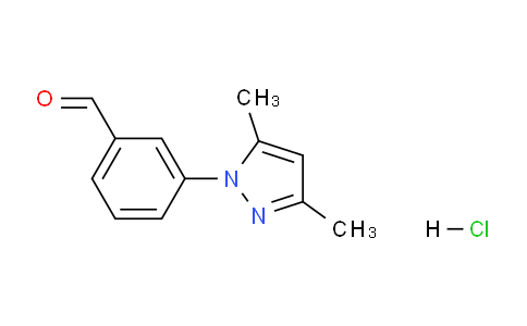CAS No. 1185293-01-9, 3-(3,5-Dimethyl-1H-pyrazol-1-yl)benzaldehyde hydrochloride