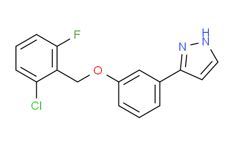 CAS No. 451485-60-2, 3-(3-((2-Chloro-6-fluorobenzyl)oxy)phenyl)-1H-pyrazole