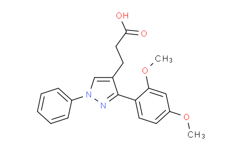 CAS No. 1170524-97-6, 3-(3-(2,4-Dimethoxyphenyl)-1-phenyl-1H-pyrazol-4-yl)propanoic acid
