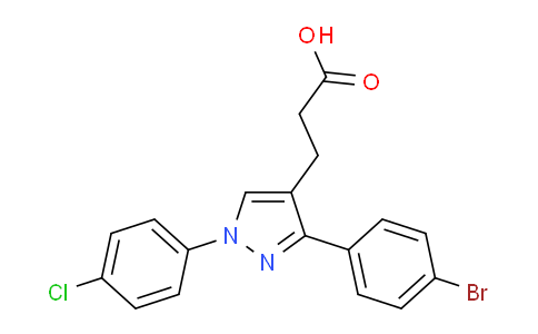 CAS No. 870704-04-4, 3-(3-(4-Bromophenyl)-1-(4-chlorophenyl)-1H-pyrazol-4-yl)propanoic acid