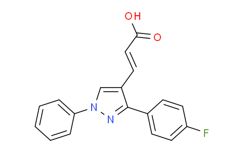 CAS No. 108446-72-6, 3-(3-(4-Fluorophenyl)-1-phenyl-1H-pyrazol-4-yl)acrylic acid