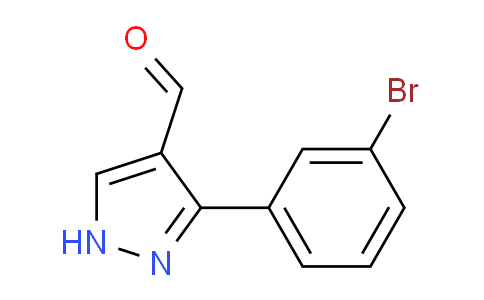 CAS No. 696646-49-8, 3-(3-Bromophenyl)-1H-pyrazole-4-carbaldehyde