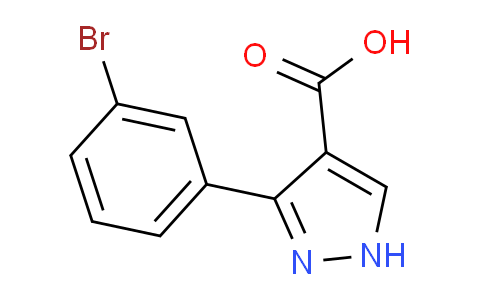 CAS No. 879996-70-0, 3-(3-Bromophenyl)-1H-pyrazole-4-carboxylic acid