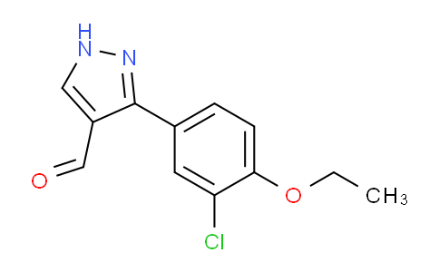 CAS No. 879996-65-3, 3-(3-Chloro-4-ethoxyphenyl)-1H-pyrazole-4-carbaldehyde