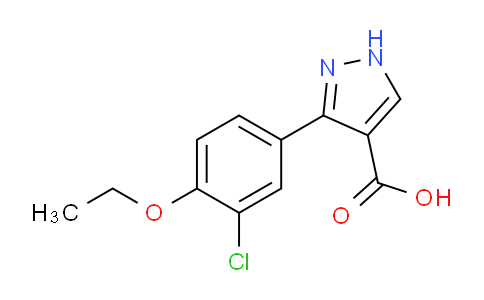 CAS No. 879996-79-9, 3-(3-Chloro-4-ethoxyphenyl)-1H-pyrazole-4-carboxylic acid