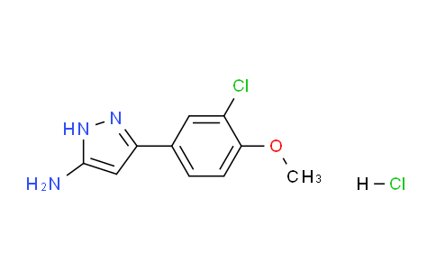 CAS No. 1031793-11-9, 3-(3-Chloro-4-methoxyphenyl)-1h-pyrazol-5-ylamine, HCl