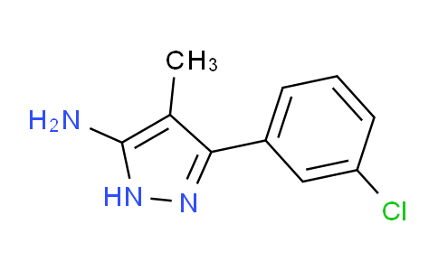 CAS No. 1187767-15-2, 3-(3-Chlorophenyl)-4-methyl-1H-pyrazol-5-amine