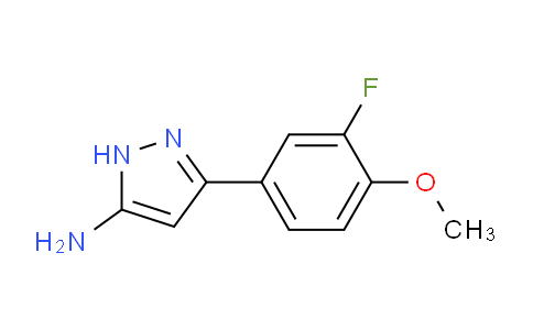 CAS No. 502132-66-3, 3-(3-Fluoro-4-methoxyphenyl)-1H-pyrazol-5-amine