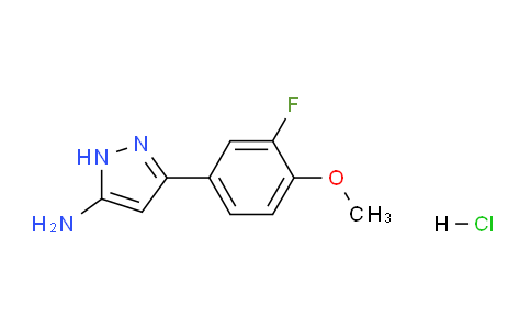 CAS No. 1031793-29-9, 3-(3-Fluoro-4-methoxyphenyl)-1h-pyrazol-5-ylamine, HCl