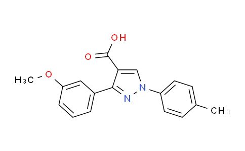CAS No. 956386-76-8, 3-(3-Methoxyphenyl)-1-(p-tolyl)-1H-pyrazole-4-carboxylic acid