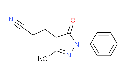 CAS No. 954-74-5, 3-(3-Methyl-5-oxo-1-phenyl-4,5-dihydro-1H-pyrazol-4-yl)propanenitrile