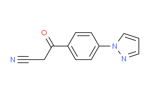 CAS No. 1176541-33-5, 3-(4-(1H-Pyrazol-1-yl)phenyl)-3-oxopropanenitrile