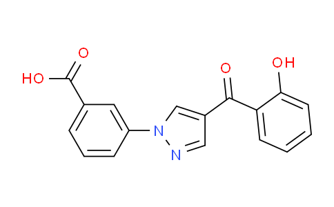 CAS No. 959575-06-5, 3-(4-(2-Hydroxybenzoyl)-1H-pyrazol-1-yl)benzoic acid