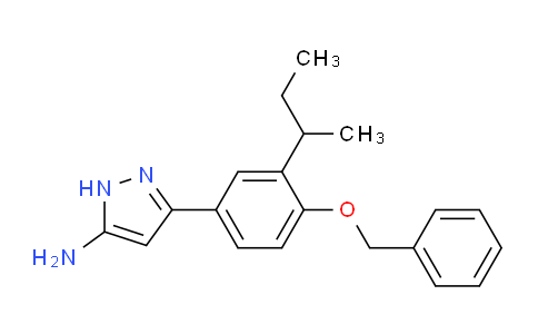 CAS No. 501903-23-7, 3-(4-(Benzyloxy)-3-(sec-butyl)phenyl)-1H-pyrazol-5-amine