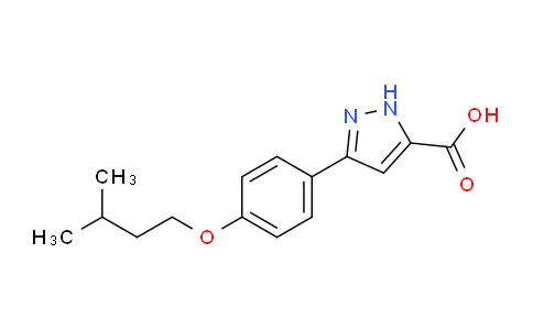 CAS No. 1310364-61-4, 3-(4-(Isopentyloxy)phenyl)-1H-pyrazole-5-carboxylic acid
