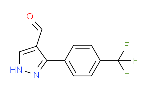 CAS No. 306936-65-2, 3-(4-(Trifluoromethyl)phenyl)-1H-pyrazole-4-carbaldehyde
