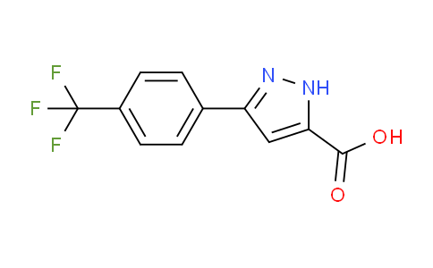 CAS No. 1038398-68-3, 3-(4-(Trifluoromethyl)phenyl)-1H-pyrazole-5-carboxylic acid