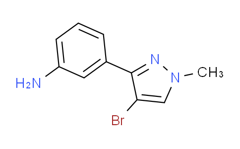 CAS No. 175201-77-1, 3-(4-Bromo-1-methyl-1H-pyrazol-3-yl)aniline