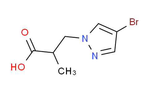 CAS No. 925607-95-0, 3-(4-Bromo-1H-pyrazol-1-yl)-2-methylpropanoic acid
