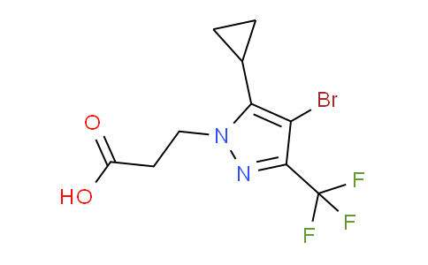 CAS No. 1001518-96-2, 3-(4-Bromo-5-cyclopropyl-3-(trifluoromethyl)-1H-pyrazol-1-yl)propanoic acid