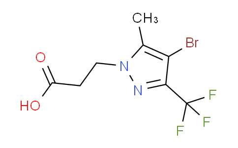 CAS No. 1001518-85-9, 3-(4-Bromo-5-methyl-3-(trifluoromethyl)-1H-pyrazol-1-yl)propanoic acid
