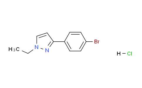 CAS No. 1403483-87-3, 3-(4-Bromophenyl)-1-ethyl-1H-pyrazole HCl