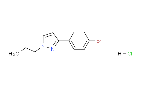 CAS No. 1403483-58-8, 3-(4-Bromophenyl)-1-propylpyrazole HCl