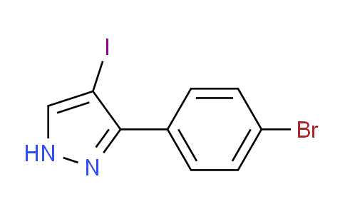 CAS No. 1342385-37-8, 3-(4-Bromophenyl)-4-iodo-1H-pyrazole