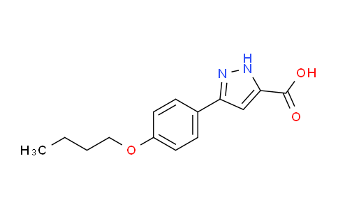 CAS No. 1239866-42-2, 3-(4-Butoxyphenyl)-1H-pyrazole-5-carboxylic acid