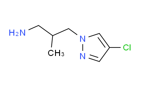 CAS No. 1006319-99-8, 3-(4-Chloro-1H-pyrazol-1-yl)-2-methylpropan-1-amine