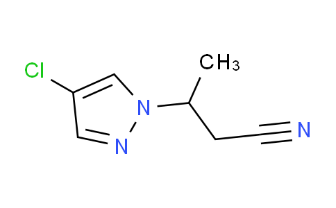 CAS No. 1006333-97-6, 3-(4-Chloro-1H-pyrazol-1-yl)butanenitrile