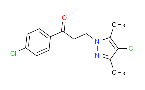 CAS No. 1006447-63-7, 3-(4-Chloro-3,5-dimethyl-1H-pyrazol-1-yl)-1-(4-chlorophenyl)propan-1-one