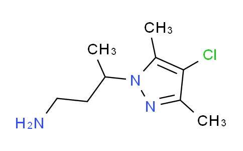 CAS No. 1006480-96-1, 3-(4-Chloro-3,5-dimethyl-1H-pyrazol-1-yl)butan-1-amine