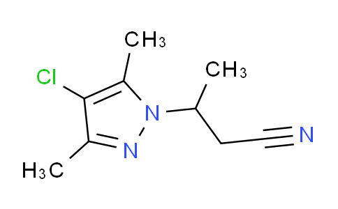CAS No. 1007489-25-9, 3-(4-Chloro-3,5-dimethyl-1H-pyrazol-1-yl)butanenitrile