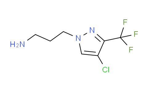 CAS No. 1006482-40-1, 3-(4-Chloro-3-(trifluoromethyl)-1H-pyrazol-1-yl)propan-1-amine