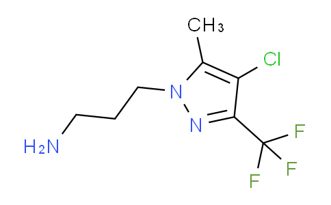 CAS No. 956786-57-5, 3-(4-Chloro-5-methyl-3-(trifluoromethyl)-1H-pyrazol-1-yl)propan-1-amine