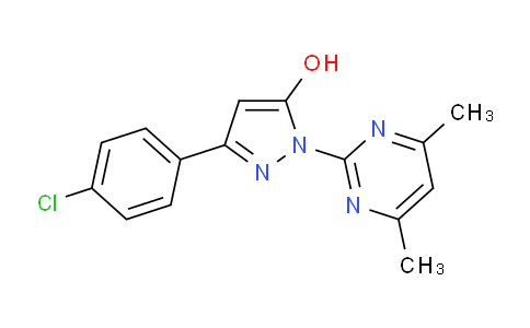CAS No. 1010866-05-3, 3-(4-Chlorophenyl)-1-(4,6-dimethylpyrimidin-2-yl)-1H-pyrazol-5-ol