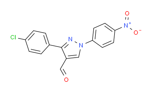 CAS No. 1187969-22-7, 3-(4-Chlorophenyl)-1-(4-nitrophenyl)-1H-pyrazole-4-carbaldehyde