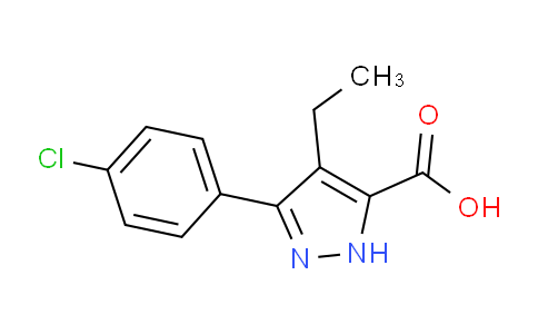 CAS No. 1282672-07-4, 3-(4-Chlorophenyl)-4-ethyl-1H-pyrazole-5-carboxylic acid
