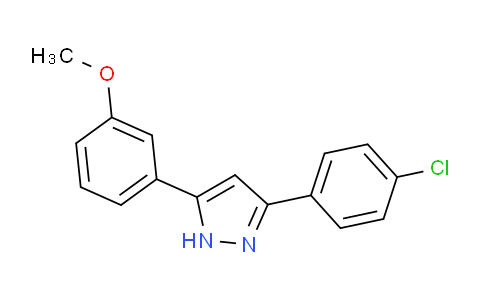 CAS No. 1204141-87-6, 3-(4-Chlorophenyl)-5-(3-methoxyphenyl)-1H-pyrazole