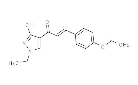 CAS No. 955563-66-3, 3-(4-Ethoxyphenyl)-1-(1-ethyl-3-methyl-1H-pyrazol-4-yl)prop-2-en-1-one