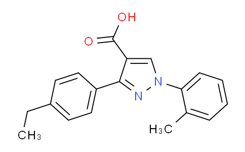 CAS No. 956624-58-1, 3-(4-Ethylphenyl)-1-(o-tolyl)-1H-pyrazole-4-carboxylic acid