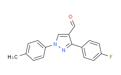 CAS No. 618098-45-6, 3-(4-Fluorophenyl)-1-(p-tolyl)-1H-pyrazole-4-carbaldehyde