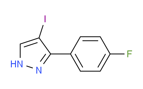 CAS No. 1341604-83-8, 3-(4-Fluorophenyl)-4-iodo-1H-pyrazole